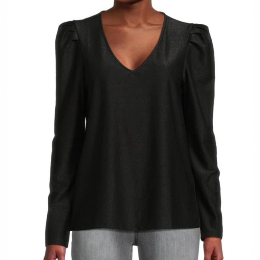 Puff Sleeve Shimmer Top